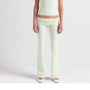 SKIMS Cotton Jersey Foldover Pants Spearmint